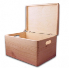 Flache Holzbox mit Deckel Klein Holzkiste Holz Schatzkiste